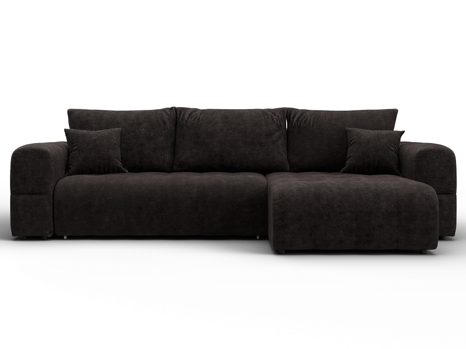 Диван угловой Лига-110 НПБ угол универсальный (brut 17 коричневый)