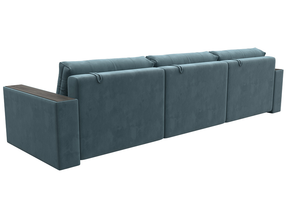 Диван прямой с декором Лига-049 НПБ Лонг (seven 113 бирюзовый)