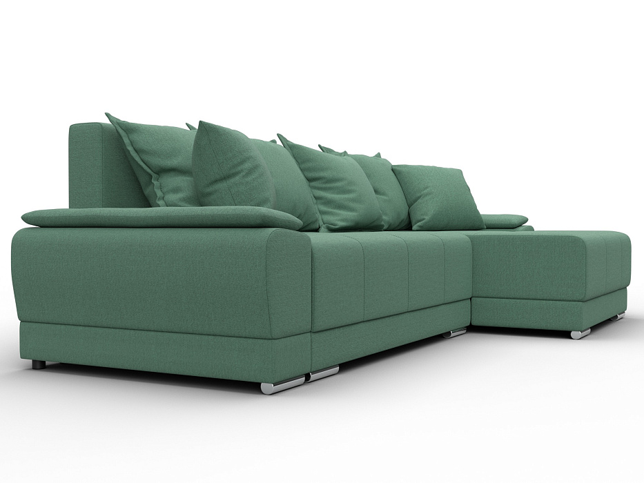 Диван угловой Лига-119 угол правый (амур 11 зеленый)