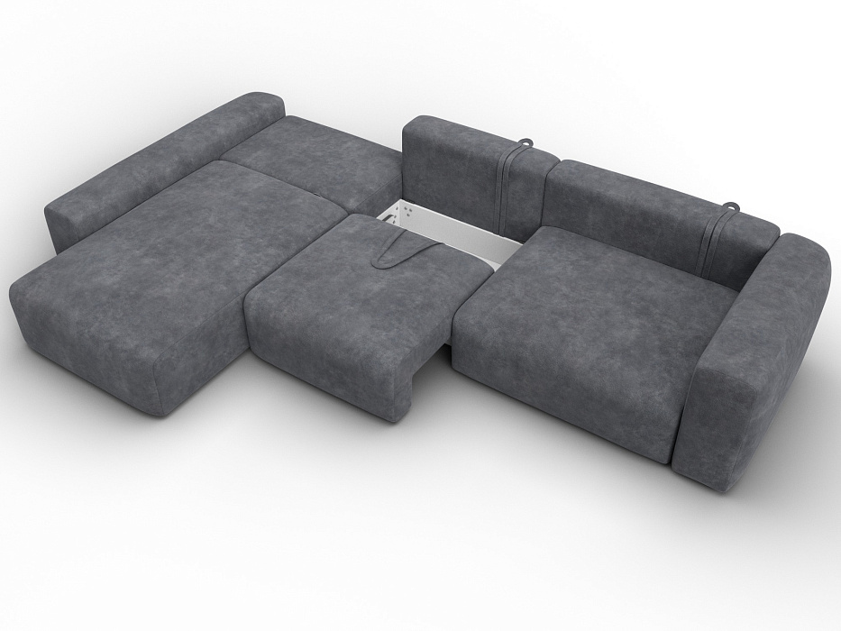 Диван угловой Лига-066 НПБ Лонг угол левый фото в интернет-магазине Лига Диванов