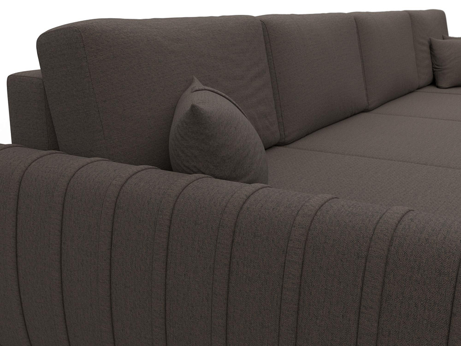 Диван П-образный Лига-057 НПБ Лонг (амур 05 коричневый)