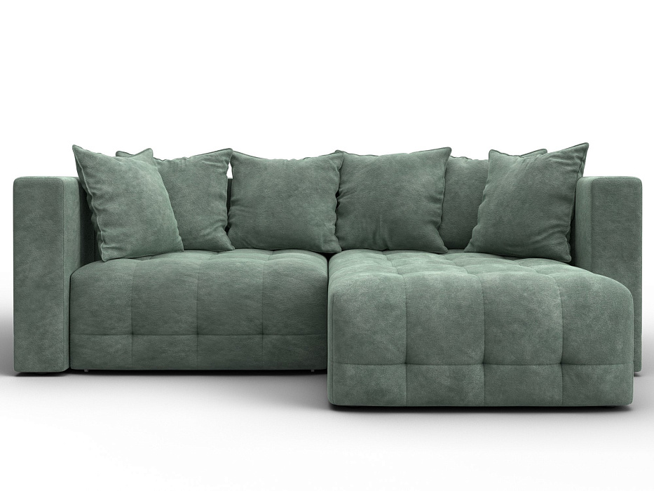 Диван угловой Лига-052 НПБ угол универсальный (brut 08 зеленый)