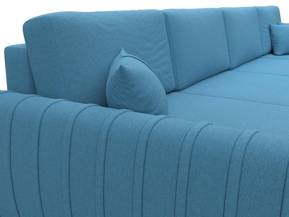 Диван П-образный Лига-057 НПБ Лонг (амур 10 голубой)