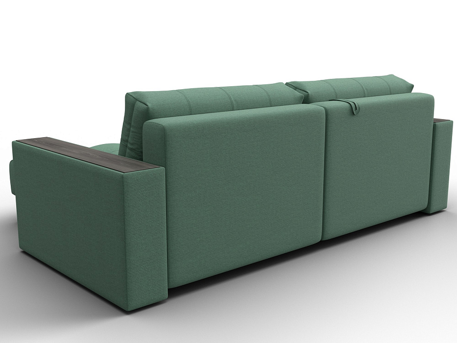 Диван угловой с декором Лига-049 НПБ (амур 11 зеленый)