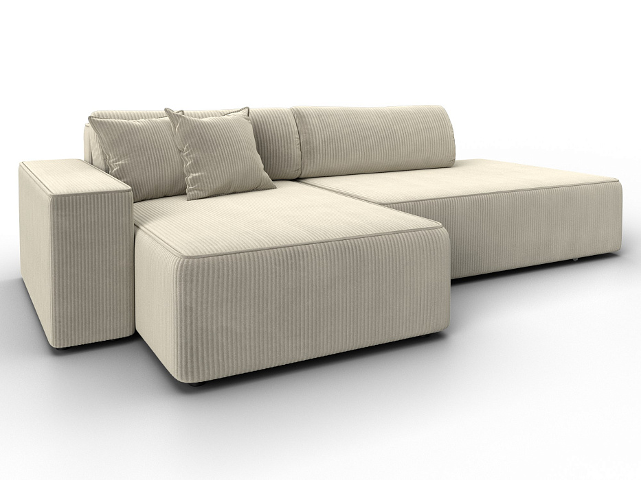 Диван угловой Лига-079 БП угол левый (vertical бежевый)