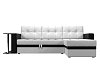 Угловой диван Атланта М правый угол (белый\черный цвет)