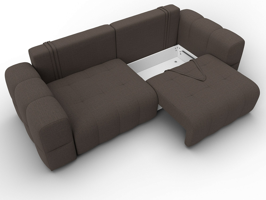 Диван прямой Лига-110 НПБ (амур 05 коричневый)