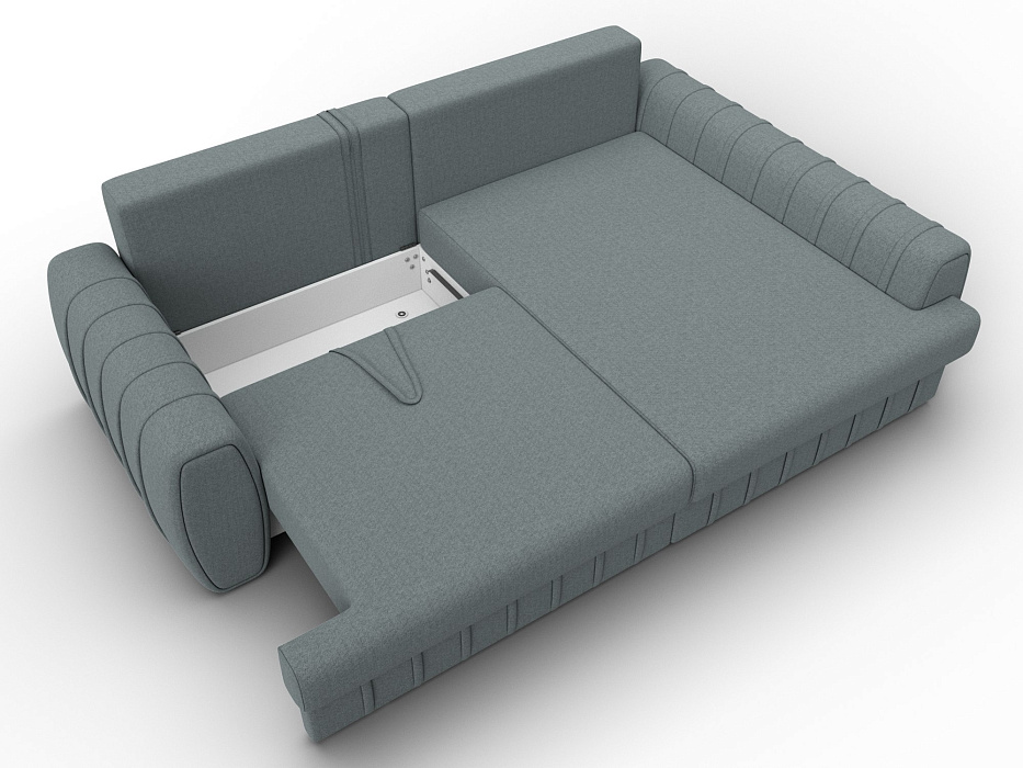 Диван угловой Лига-057 НПБ угол правый (амур 07 серый)