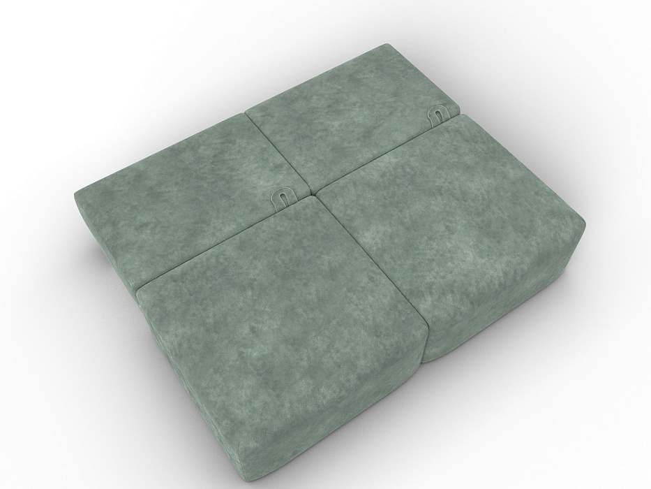 Диван прямой модульный Лига-060 НПБ (brut 08 зеленый)