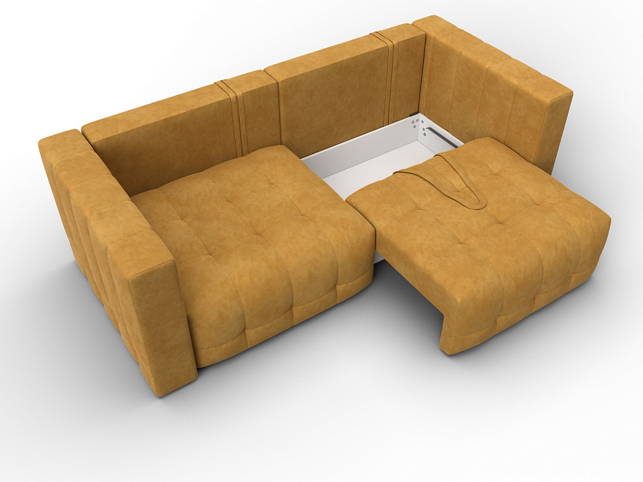 Диван прямой Лига-052 НПБ (brut 10 желтый)