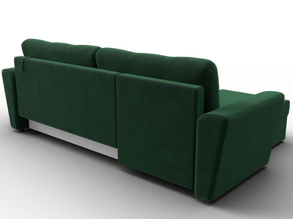 Диван угловой Амстердам Лайт левый угол (seven 626 зеленый)