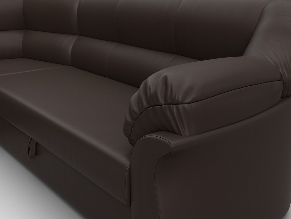 Диван угловой Карнелла левый угол (коричневый)