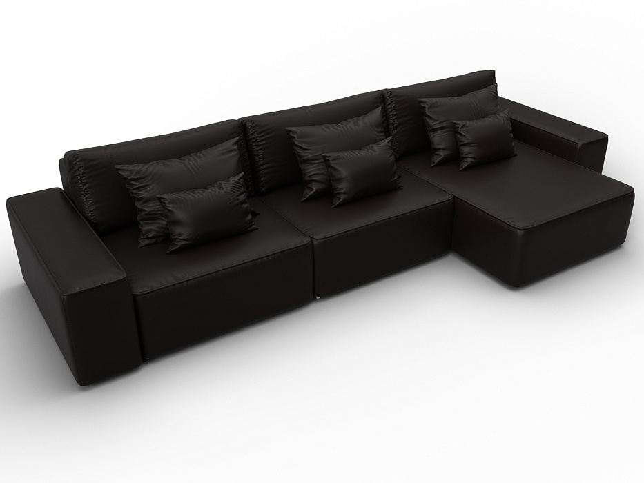 Диван угловой Лига-074 угол универсальный (grifon 12 коричневый)