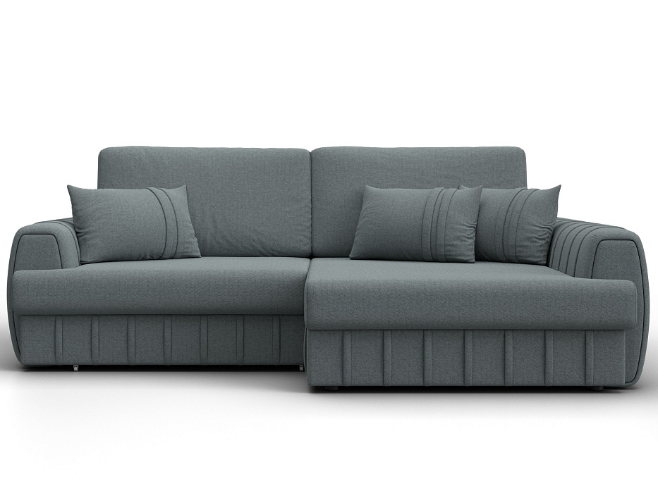 Диван угловой Лига-057 НПБ угол правый (амур 07 серый)