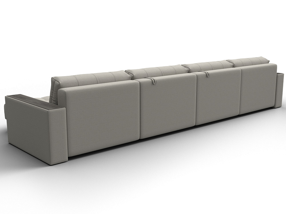 Диван П-образный с декором Лига-049 НПБ Лонг (амур 02 бежевый)