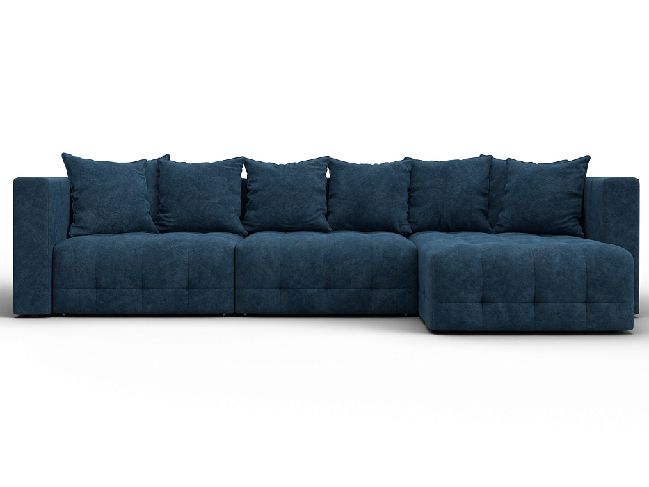 Диван угловой Лига-052 НПБ Лонг угол универсальный (brut 11 синий)