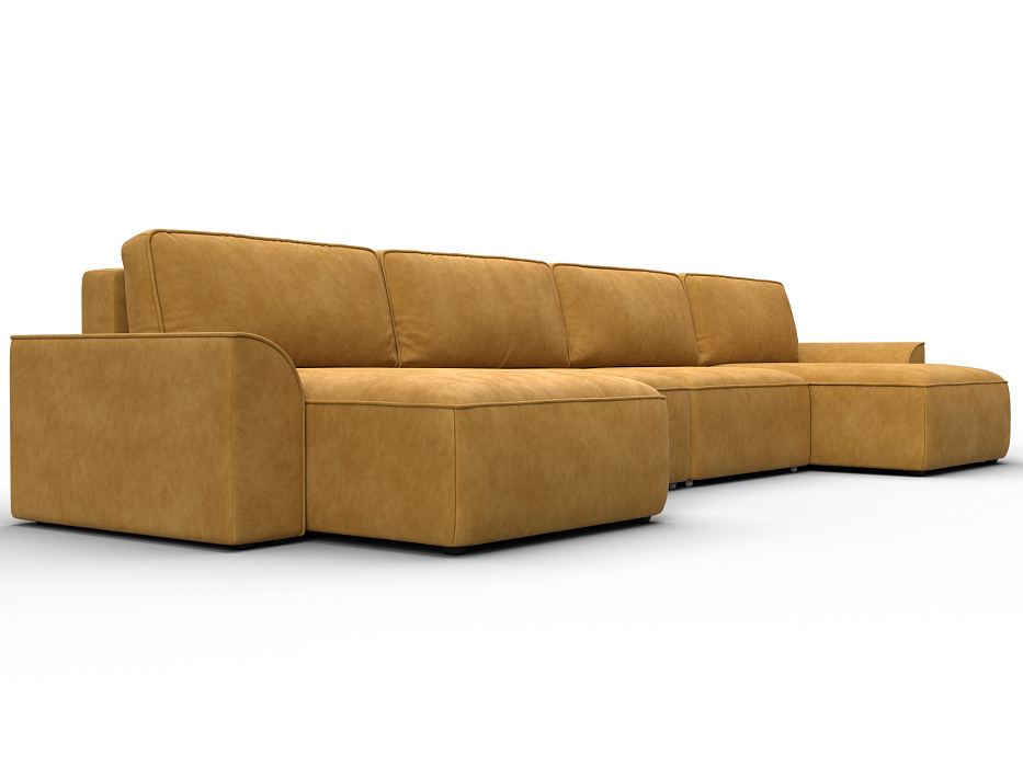 Диван П-образный Лига-048 НПБ лонг (brut 10 желтый)