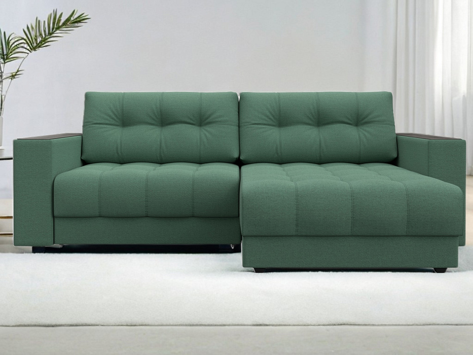 Диван угловой с декором Лига-049 НПБ (амур 11 зеленый) Диван угловой с декором Лига-049 НПБ (амур 11 зеленый)