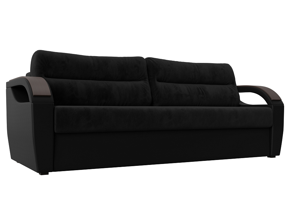 Прямой диван Форсайт (черный\черный цвет)