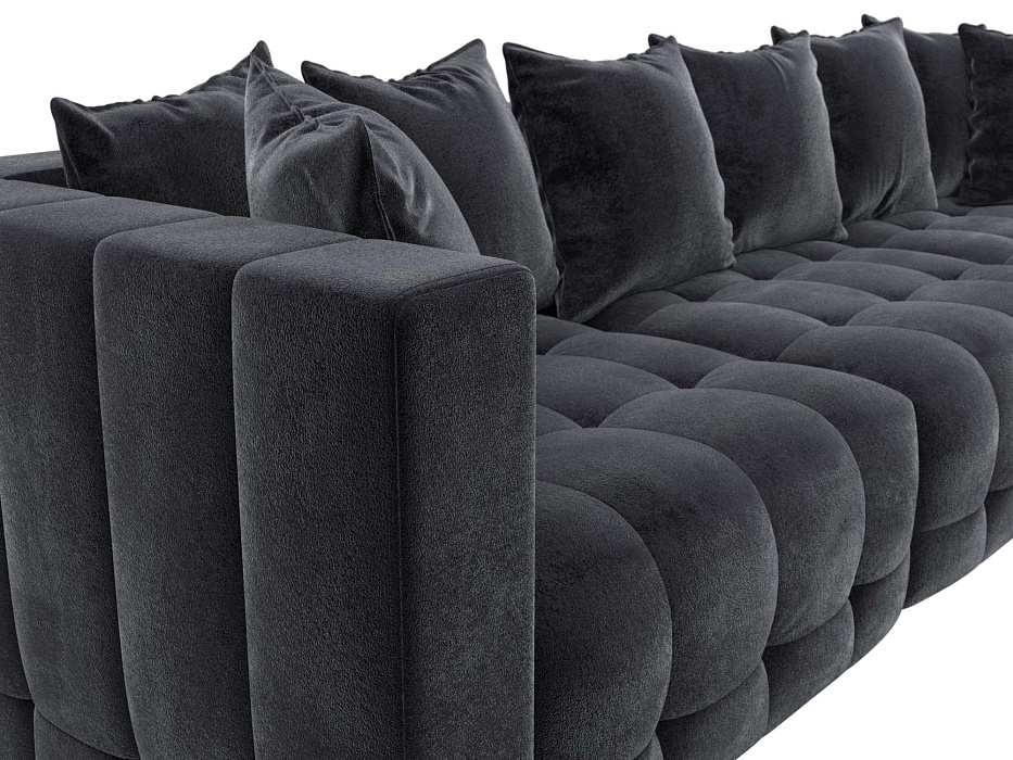 Диван прямой Лига-052 НПБ Лонг (tower 11 темно-серый)