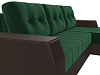 Угловой диван Эмир БС правый угол (зеленый\коричневый)