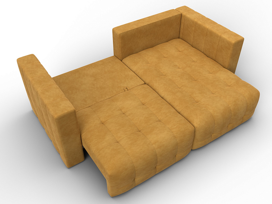 Диван угловой Лига-052 НПБ угол универсальный (brut 10 желтый)