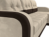 Угловой диван Марсель правый угол (бежевый\коричневый цвет)