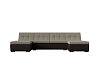 П-образный модульный диван Монреаль (корфу 02\коричневый)