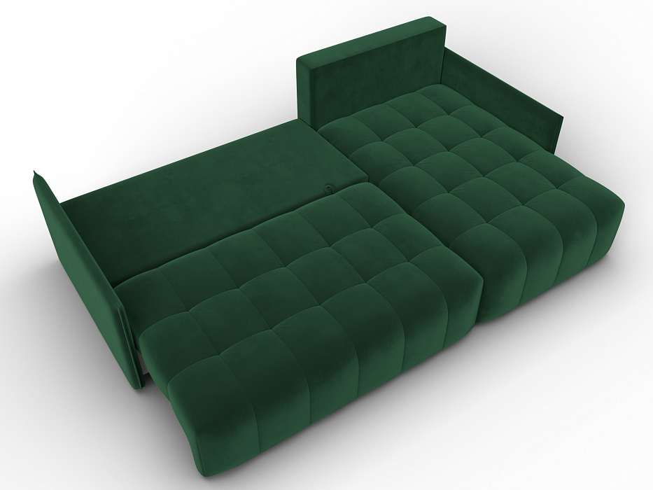 Диван угловой Лига-054 НПБ угол универсальный (seven 626 зеленый)