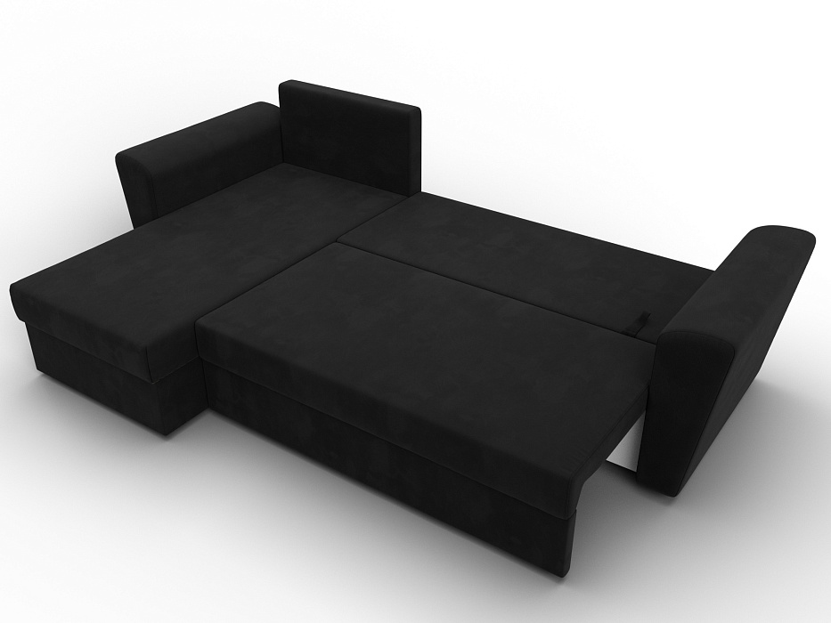 Диван угловой Амстердам Лайт левый угол (черный)
