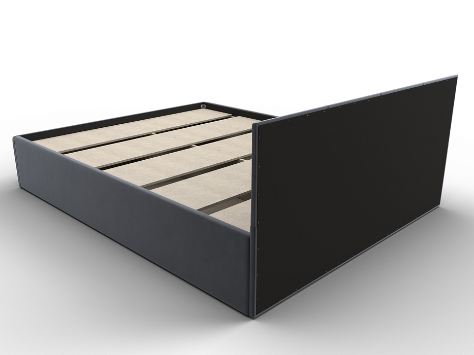 Кровать двухспальная Лига-127 (160) (seven 17 серый)