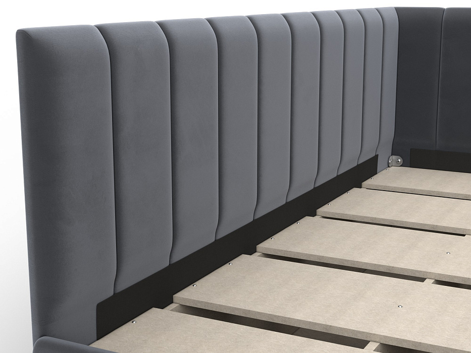 Кровать односпальная Лига-128 (90) (seven 17 серый)