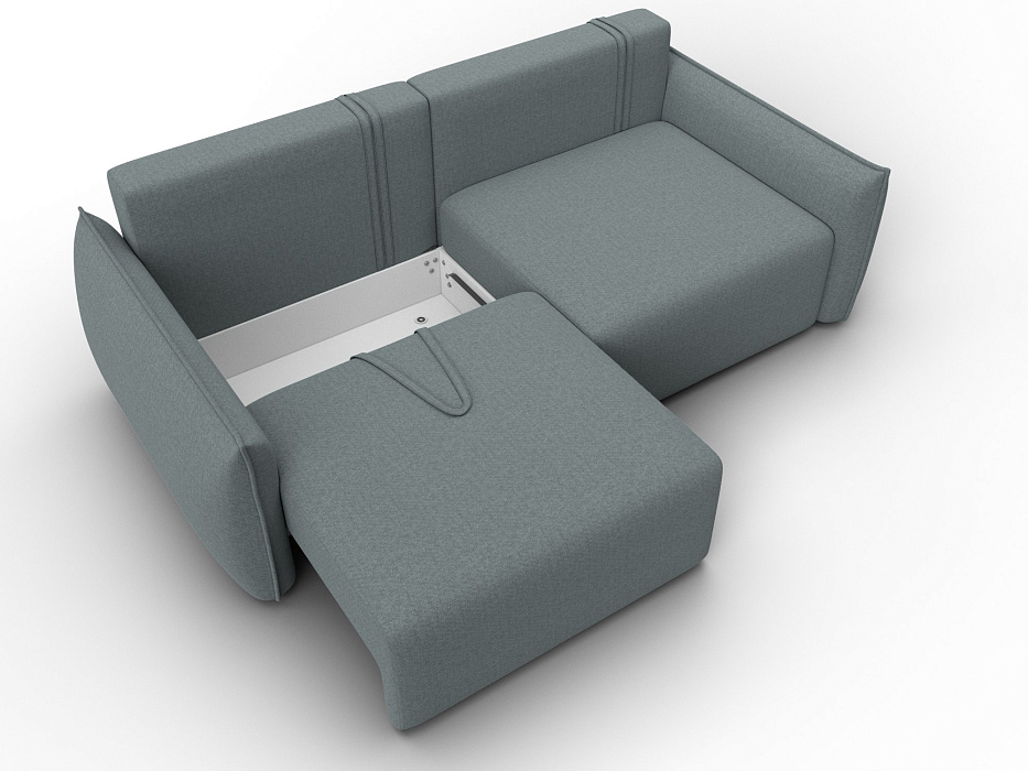 Диван прямой Лига-051 НПБ (амур 07 серый)