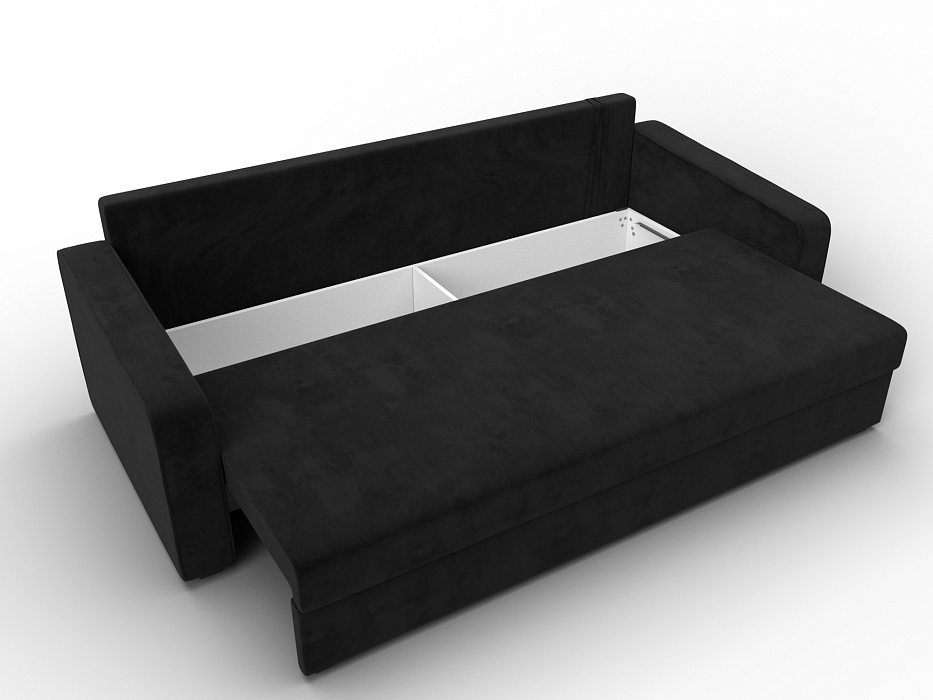 Диван прямой Лига-009 (черный)