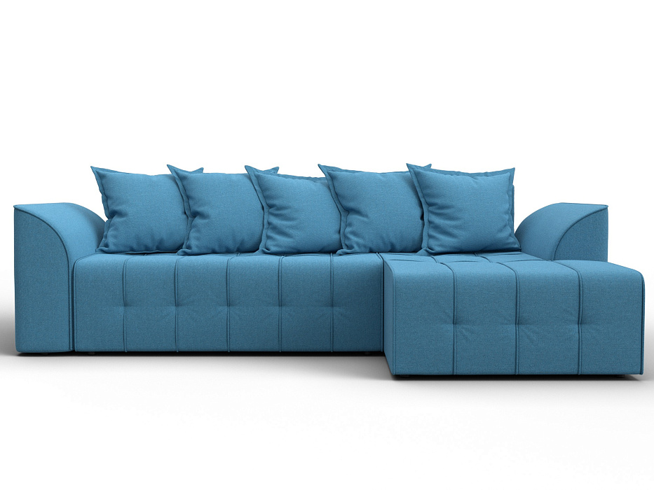 Диван угловой Лига-113 угол правый (амур 10 голубой)