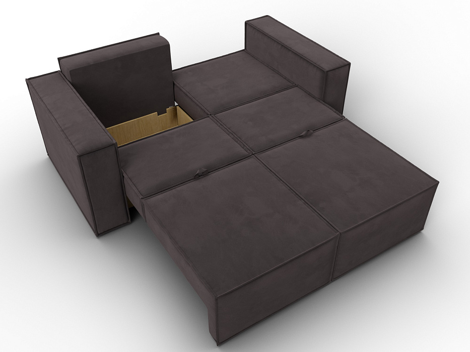 Диван прямой Куба мини (коричневый)