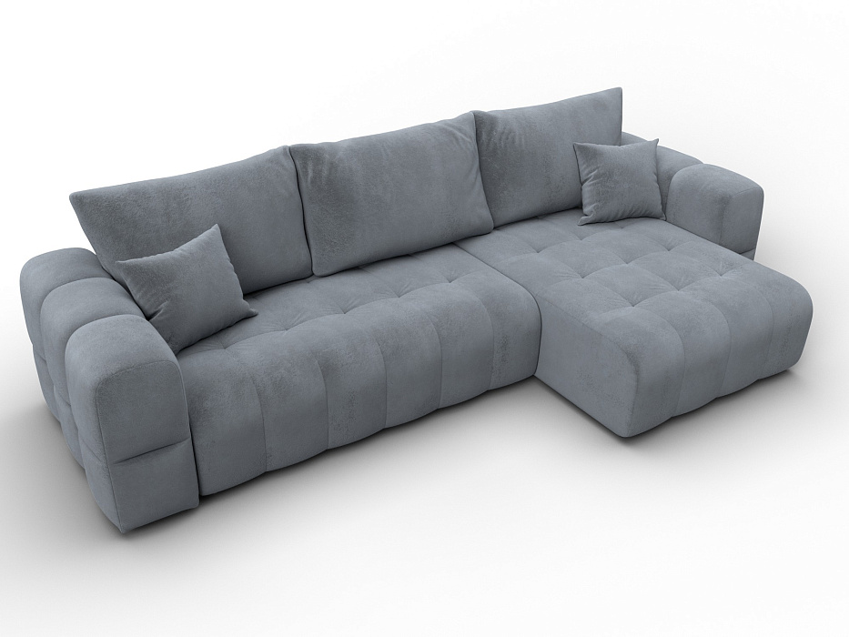 Диван угловой Лига-110 НПБ угол универсальный (tower 10 серый)