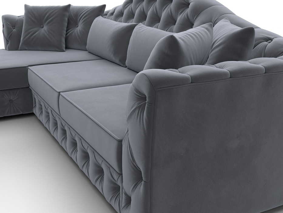 Диван угловой Артис левый угол (seven 17 серый)