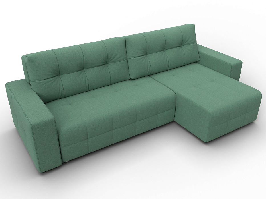 Диван угловой Лига-122 угол универсальный (амур 11 зеленый)