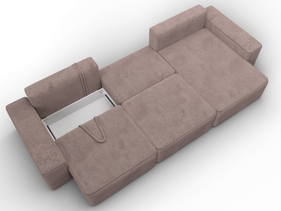 Диван угловой Лига-074 угол универсальный (tower 05 бежевый)