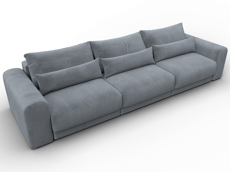 Диван прямой Лига-056 НПБ Лонг (tower 10 серый)