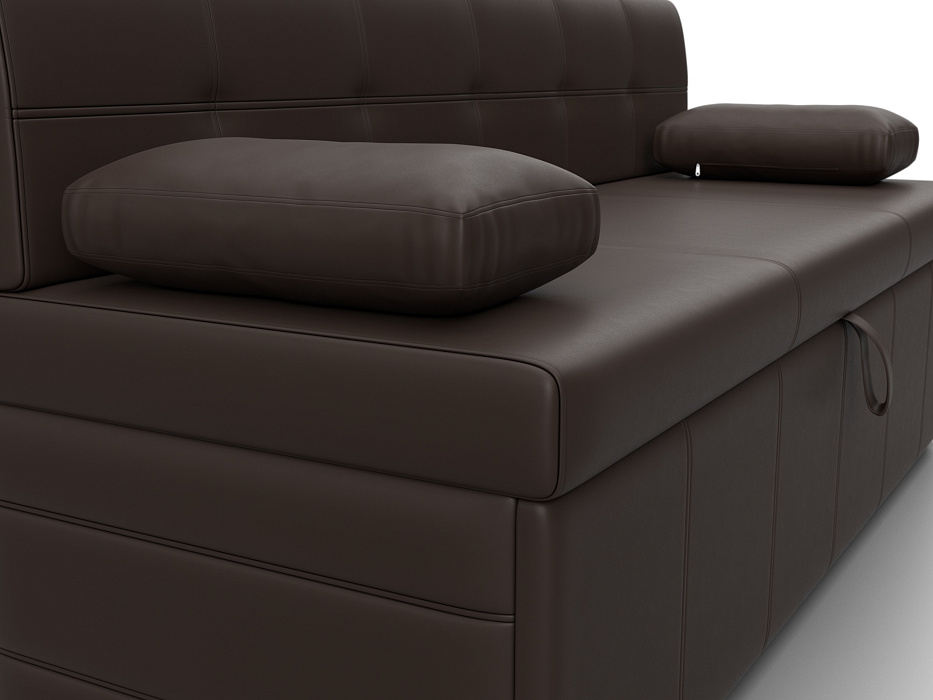 Диван кухонный прямой Лео (коричневый)