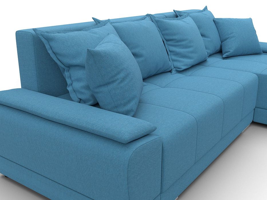 Диван угловой Лига-119 угол правый (амур 10 голубой)