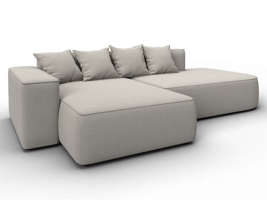 Диван угловой Лига-065 угол левый (амур 02 бежевый)