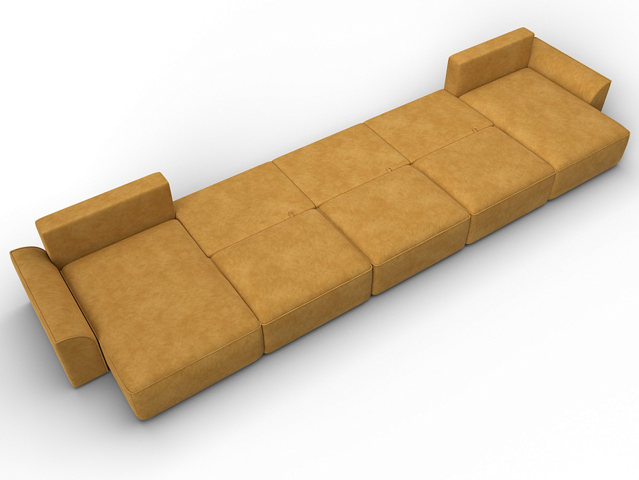 Диван П-образный Лига-048 НПБ МегаЛонг (brut 10 желтый)