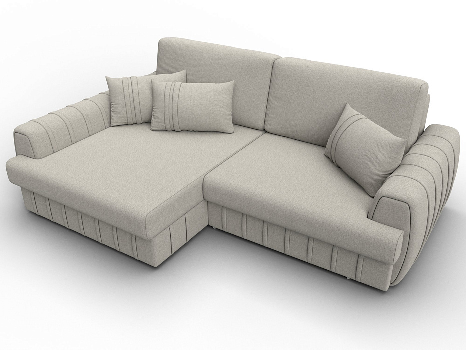 Диван угловой Лига-057 НПБ угол левый (амур 02 бежевый)