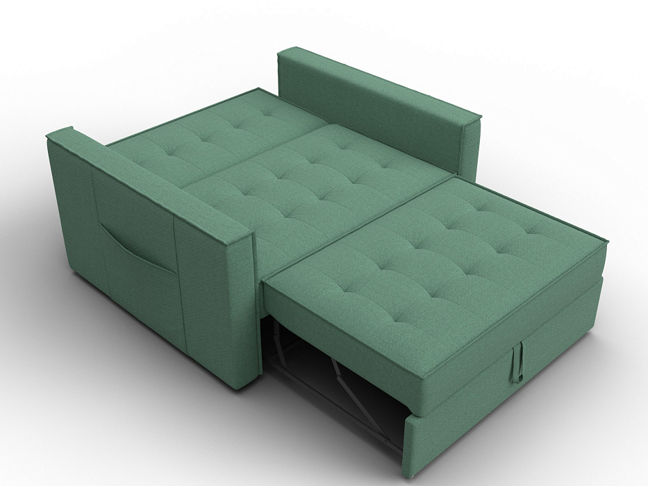 Диван прямой Лига-104 (140) (амур 11 зеленый)