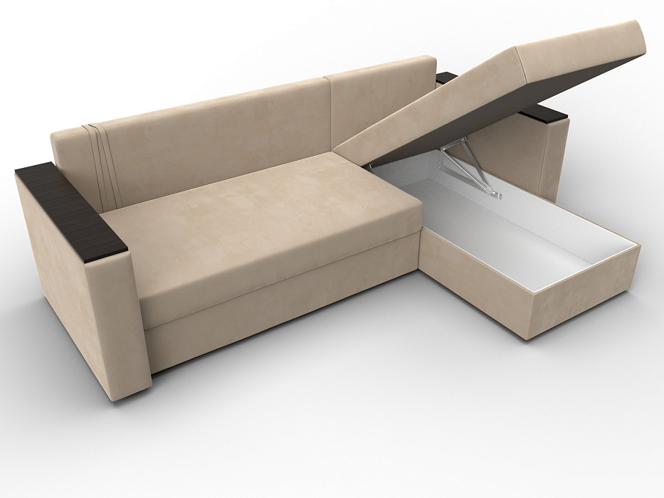 Диван угловой Атланта без стола универсальный угол (бежевый)