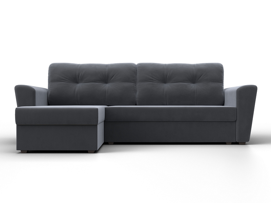 Диван угловой Амстердам Лайт левый угол (seven 17 серый)