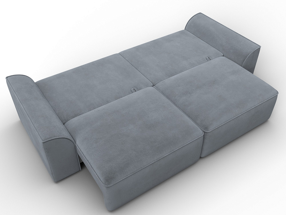 Диван прямой Лига-048 НПБ (tower 10 серый)